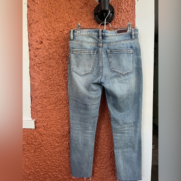 Blankk NYC Ruffled Cropped Straight-Leg Jeans in Good Call Size 25 - Picture 3 of 5